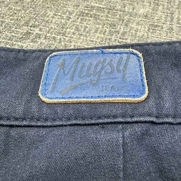 Mugsy Jeans Pants Morgans Mens 31x34 Navy Blue Straight Stretch Chinos K4PNNV - Picture 5 of 11